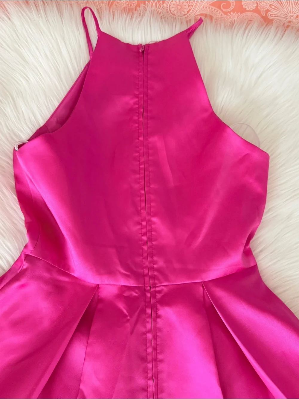 B Darlin Fit and Flare Hot Pink Mini Dress 5/6 - Picture 8 of 8